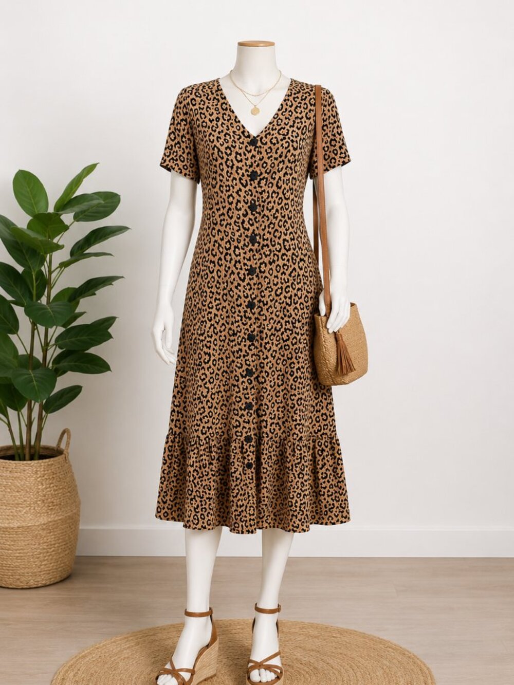 NWOT Lane Bryant Animal Print Midi Dress | Size 16